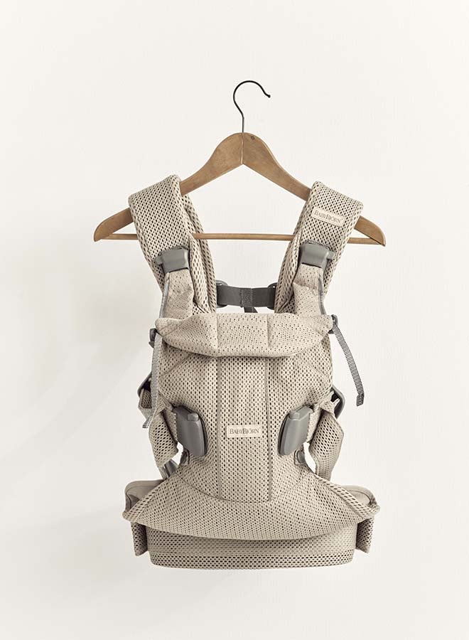 BABYBJORN حمالة أطفال ون إير، شبكة 3D، رمادي بيج - Image 4